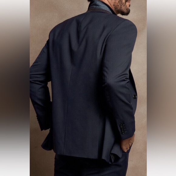 Banana Republic x Marzatto navy wool slim fit suit jacket - Picture 2 of 6